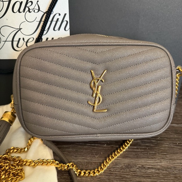 YSL Mini Lou Bag with Saks Paper Bag - Picture 4 of 17